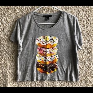 Super Soft Grey Donut Crop Top Size L